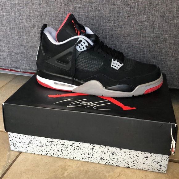 air jordan retro 4 black and red